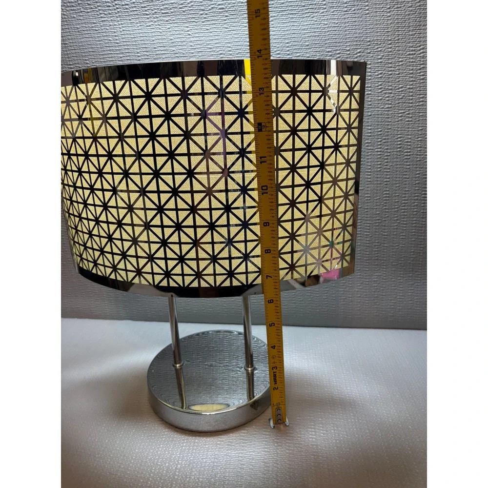 PartyLite Illusions Tealight Lamp Chrome Geometric Metal Modern Decor - Picture 8 of 10